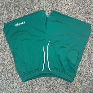 COPY - Youngla Old English Logo Green shorts size Medium for sale